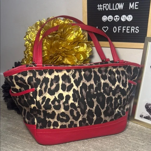 Coach Leopard Print Tote & wallet set - Picture 7 of 13